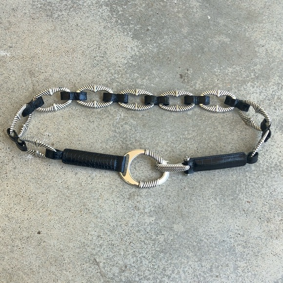 Brighton Leather and Metal Link Belt, 36 - Picture 1 of 6